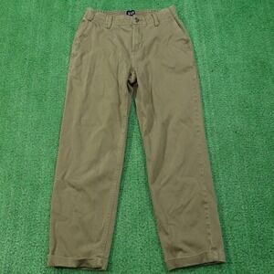Gap Pants Womens 4 Green Elastic Waist Chino Straight Leg Stretch 28x24 Casual